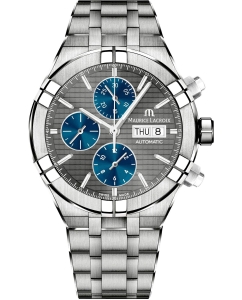 Купить Швейцарские механические титановые наручные часы Maurice Lacroix AI6038-TT032-330-1 с хронографом в E-mobi