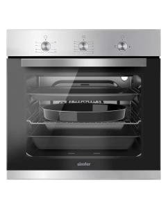 Купить Встраиваемый газовый духовой шкаф Simfer B6GM12016 серебристый/черный в E-mobi