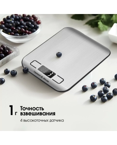 Купить Весы кухонные Zigmund & Shtain DS-122 серебристый  в E-mobi